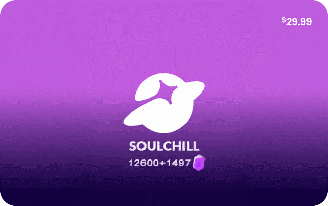 Soulchill 12600+1497 free crystals gift card