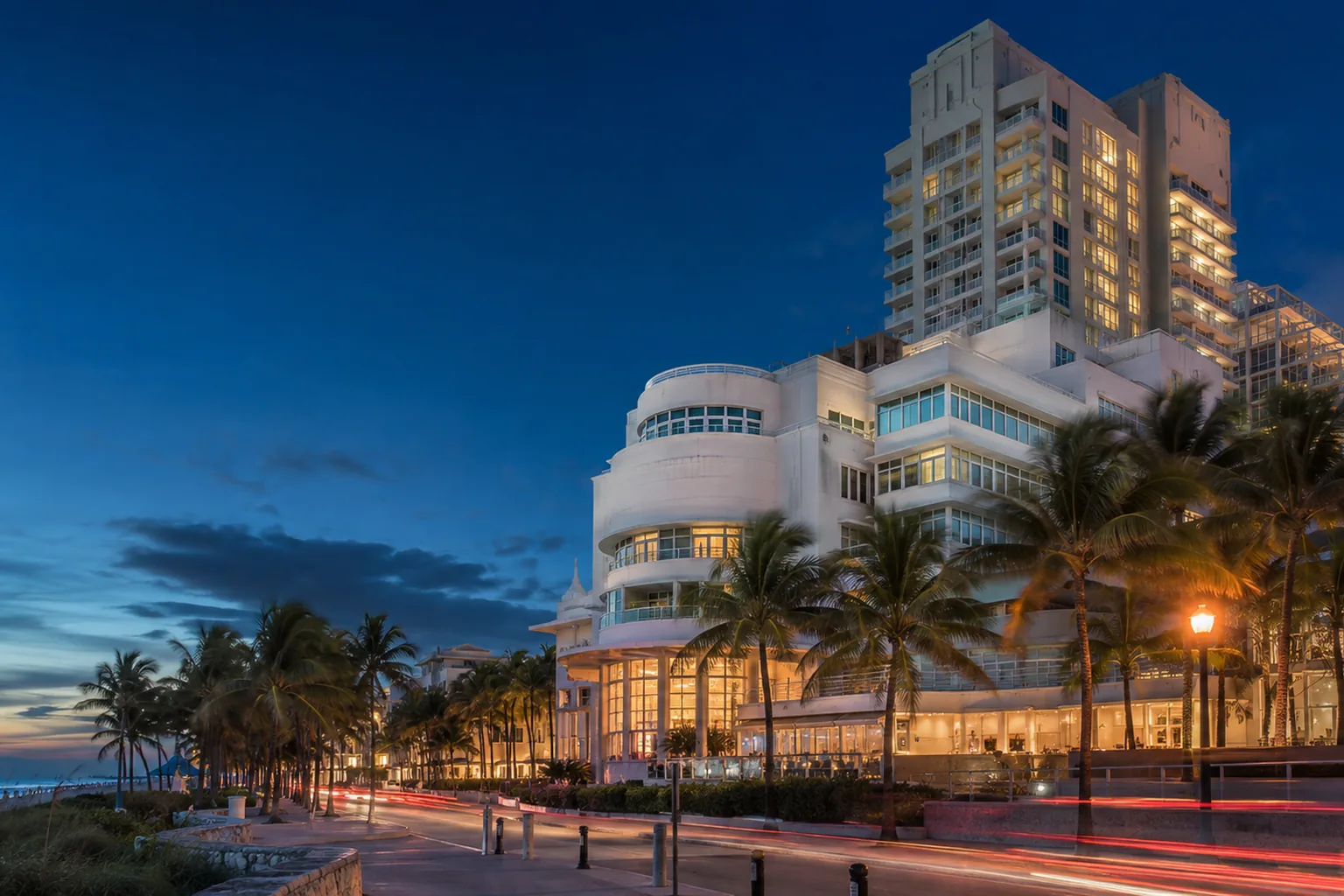 Editorial architectural view of the event-week meeting rhythm at Loews Miami Beach Hotel