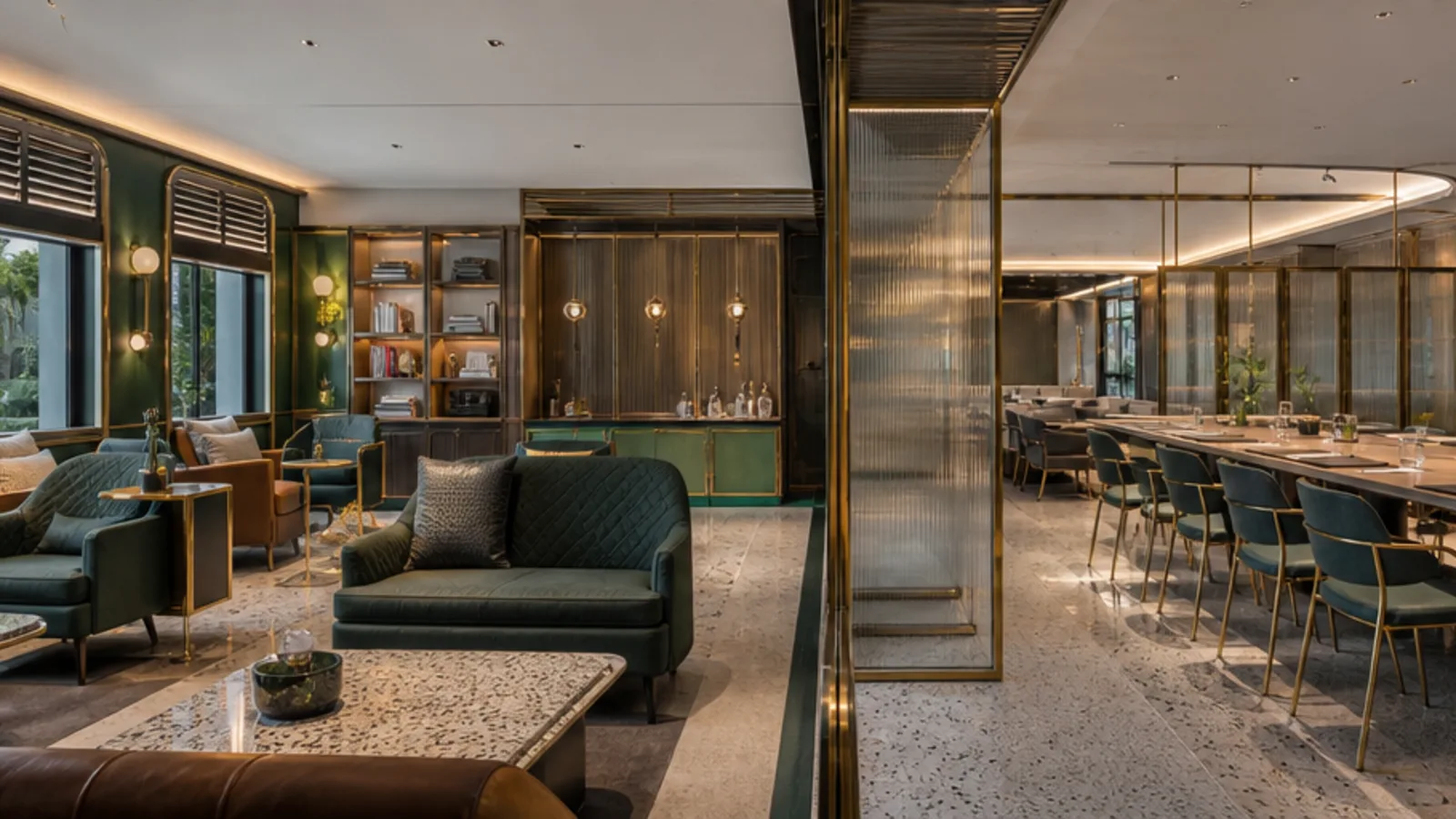 Editorial visualisation of the meeting and hospitality spaces at Pullman Singapore Hill Street