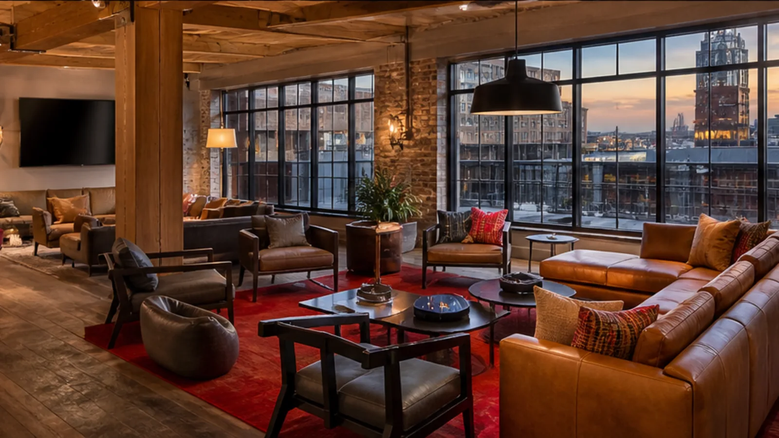 Editorial visualisation of the meeting and hospitality spaces at The Rally Hotel